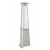 AZ Patio Heaters Tall Triangle Glass Tube Liquid Propane Heater, Stainless Steel