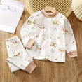 thumbnail image 3 of Owordtank Boys Girls Pajama Set 2 Piece Little Kids Sleepwear Pjs Unisex Toddler Cute Soft Long Sleeve Pajamas Sets 3M-6 Years, 3 of 3