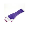 thumbnail image 2 of INSPIRE CHIC Women's Elbow Length Elastic Fishnet Fingerless Arm Gloves Purple One Size, 2 of 2