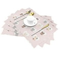thumbnail image 2 of LNWH Pink Cute Cat Pattern Placemats, 1 PCS Heat Resistant Washable PVC Table Mats, 18"x12", 2 of 6