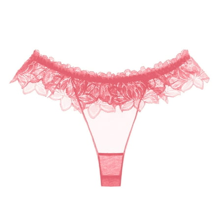 

Womens Lace Sheer Mesh Low Waist Sheer Briefs