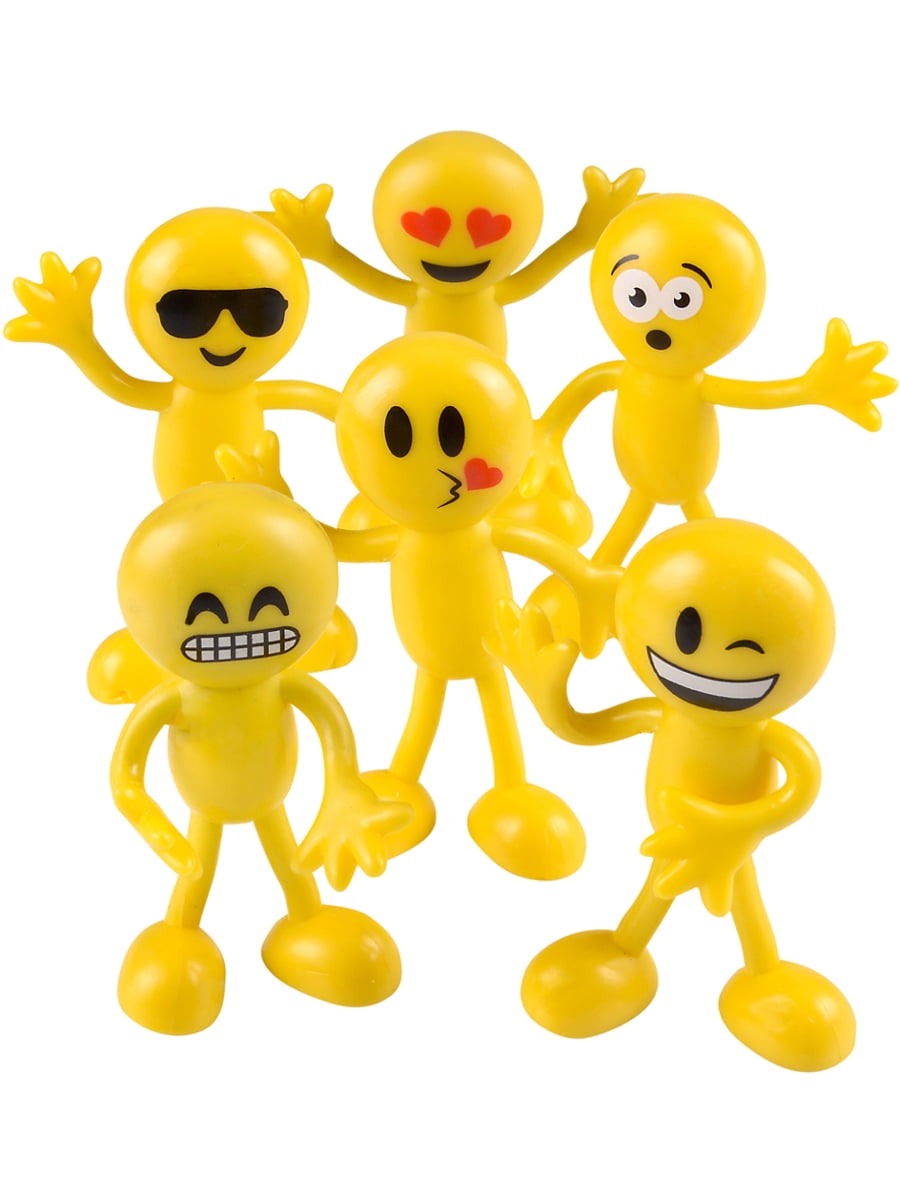 Set Of 24 Bendy Emoji Emote Emoticon Face Men Decoration - Walmart.com