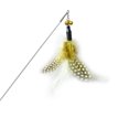 thumbnail image 1 of Faux Feather Cat Wand Interactive Retractable Funny Cat Teaser Kitten Play Wand, 1 of 10