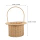 thumbnail image 2 of unbranded Cesta Decorativa De Imitación Ratán Con Asa Para Estilo Rústico Color Beige Tejido, 2 of 7