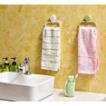 thumbnail image 2 of Punch-Free Bathroom Towel Ring Plastic Towel Hanging Ring Oval Towel Rack Wall Mount Towel Holder Set Bathroom Accessories for Home Hotel Kitchen 5 Pc, 2 of 4