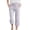 Purple, variant on Girls Stripes Linen Pants Drawstring Elastic Waist Straight Leg Capri Pant Summer Trendy Clothes With Pockets (13 Years, Pink)
