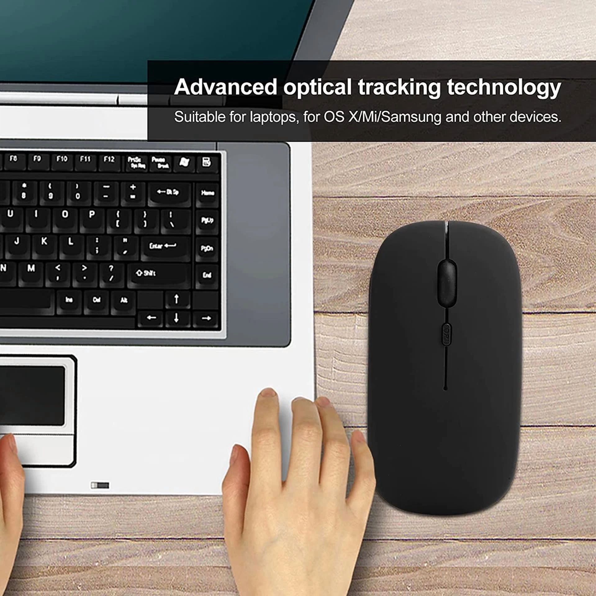 CIRCLE- Gaming Mouse, Ergonomic Silent Bluetooth 5.0 Mouse Less Click Noise Office For L