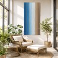 thumbnail image 6 of Canvas Wall Art, Blue Brown Framed Canvas Prints for Bedroom Dining Room, Gradient Wood Grain Farmhouse Country Oversized Gallery Wrapped Wall Decor for Home Office, Gifts, 20"x40" Ship Next Day, 6 of 9
