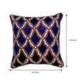 thumbnail image 5 of Throw Pillow Covers - Set of 4 Embroidered Decorative Velvet Diamond Pattern Cushion Case for Home Decor Sofa Couch Chair Bed Patio Living Room Bedroom Car Office Study - Navy, 18x18 Inches, 5 of 9