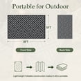 thumbnail image 5 of DEORAB Outdoor Rugs 5'x8' Waterproof Plastic Patio Mat Reversible Black & Gray Non-Slip Geometric Design for Camping, RV, Balcony, Porch, Picnic, 5 of 8