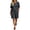 Dark Gray, variant on AHTJRT Plus Size Summer Sets for Women Cotton V Neck Short Sleeve Tops and Drawstring Shorts Casual Beachwear Vacation Travel Outfits Black M