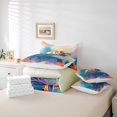 thumbnail image 5 of Manfei Kawaii Sea Turtle Bedding Comforter Set 7pcs for Boys, Ink Watercolor King Bedding Sets, Ocean Marine Coral Reversible Bed Sheets, Luxury Bedroom Decor, 5 of 7