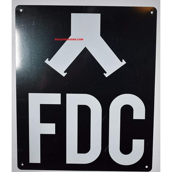 FDC Sign with Symbol Sign (Black, Rust Free Aluminium 10X12)(ref-2022-4)