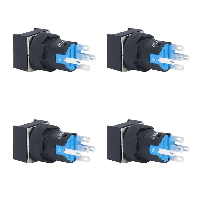 Push Switches, Button Switch 16mm 25pcs For Machine Yellow
