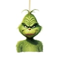 thumbnail image 1 of Christmas Tree Decorations Cartoon Acrylic Green Pendant Holiday Tree Pendant Car Accessory Pendant Indoor and Outdoor Decoration, 1 of 2