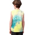 thumbnail image 7 of Ruyang Kids Boys Sleeveless Tank Top Gradient Pastel Print Round Neck Vests Tees Summer Beach Swim Casual Football Basketball Vests, 7 of 7