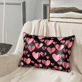 thumbnail image 2 of Pofeuu Hearts Print Satin Pillowcase for Hair and Skin Pillow Cases, Silk Pillow Cases, Soft Cooling Pillow Covers, 20x30 Inches（Pillow core not included）, 2 of 7