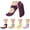 4 Pairs Color E, variant on 4 Pairs Yoga Socks Pilates Socks Barre Ballet Socks Toeless Non-slip Grip Socks Elastic Workout Socks for Women