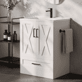 thumbnail image 2 of Homall 24'' Bathroom Vanity with Sink, Freestanding Bathroom Cabinet with 2 Door & 1 Drawer, Farmhouse Bathroom Vanity with Basin, White, 2 of 8