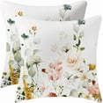 thumbnail image 4 of Floral Spring Velvet Pillow Covers 18 x 18 Inch Set of 2 Vintage Wild Flowers Decor Throw Pillows Outdoor Farmhouse Wildflower Plant Decorative Cushion for Couch Bed Sofa, 4 of 6