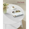 thumbnail image 6 of Snow White 2 - Tier Round Coffee Table with Storage - 31.5 x 17.7 Inches, Easy to Assemble for Living Room, 6 of 6