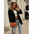 thumbnail image 4 of (clearance)IDALL Suits Blazers for Women Coat Wear Long Blouse Casual Loose Ladies Women Sleeve Jacket Top Women's Coat Blazers for Women Business Casual Womens Blazer Black L, 4 of 9