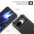 thumbnail image 5 of Slim Hard PC Case Compatible with Google Pixel 9a, PU Leather Card Holder Back Case Kickstand Shock-absorbing Car Magnetic Case Cover Designed for Google Pixel 9a, Black, 5 of 7