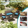 thumbnail image 6 of Kimunuk 3 Pcs Outdoor Cushion Covers, Waterproof Patio Seat Cushions Replacement Slipcovers for Wicker Rattan Conversation Furniture Set, Lake Blue, 6 of 6