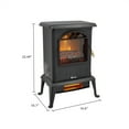 thumbnail image 3 of Electric Fireplace Heater, 1500W Portable Compact Freestanding Stove Heater for Indoor, Black Retro Style Space Heater W/Realistic Flame Effect, 3 of 11