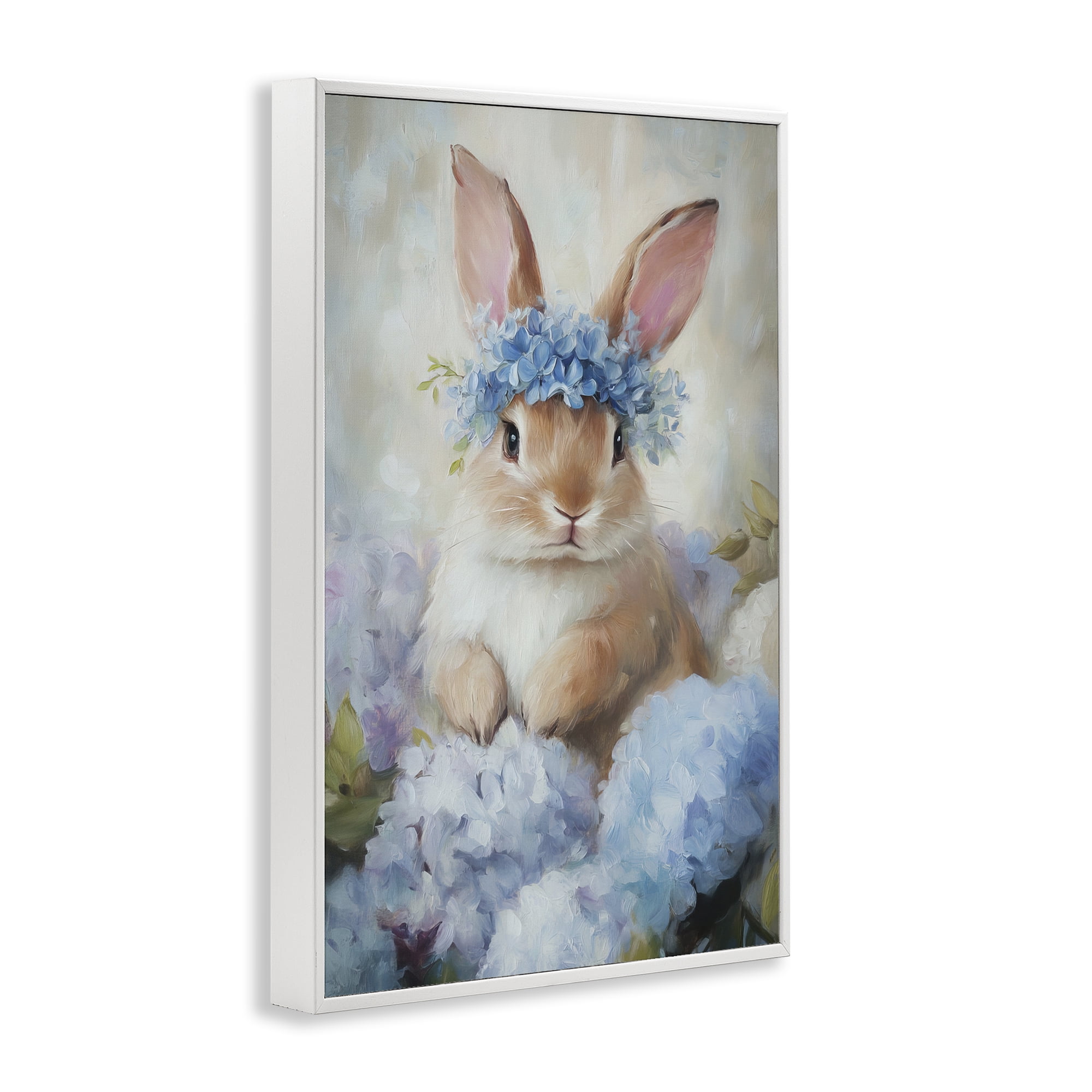 Stupell Industries Bunny In The Blossoms White Framed Giclee Art, design by Tina LeCour