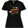 thumbnail image 3 of Inktastic I'm Daddy's Favorite with Arrow and Hearts in Pink Women's Plus Size T-Shirt, 3 of 5