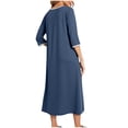 thumbnail image 3 of Comfortable Sleepwear Nightgown Elegant Design Soft Home Relaxation Wear Cozy Ladies Sleepshirt Long Dress, 3 of 4