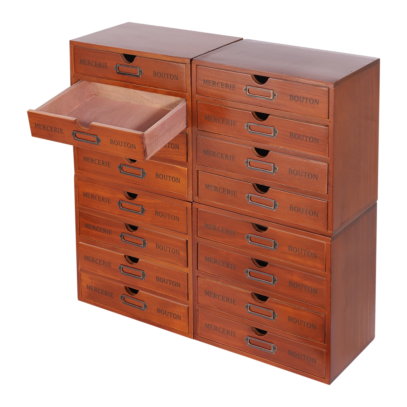 Dwellnix 16-Drawer Organizer Set, Space-saving Drawer Organizers, Ready-to-Use 4-Piece Drawer Organizer, for Living Rooms and Bedrooms