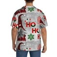 thumbnail image 5 of Disketp Men's Hawaiian Cute Santa Print Shirts Button Down Holiday Beach Shirts-X-Large, 5 of 7
