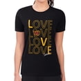 thumbnail image 4 of Women's G-III 4Her by Carl Banks Black Washington Commanders Super-Slim Fit Lightweight Love Graphic T-Shirt, 4 of 5