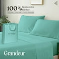 thumbnail image 3 of SGI Bedding 1000 TC Egyptian Cotton Bed Sheet Set - Full Size Sheets 1000 Count Sheets for Full Size Bed - Soft, Durable Sheets Cotton Sheets in 1000 TC 15" Deep Aqua Green, 3 of 7