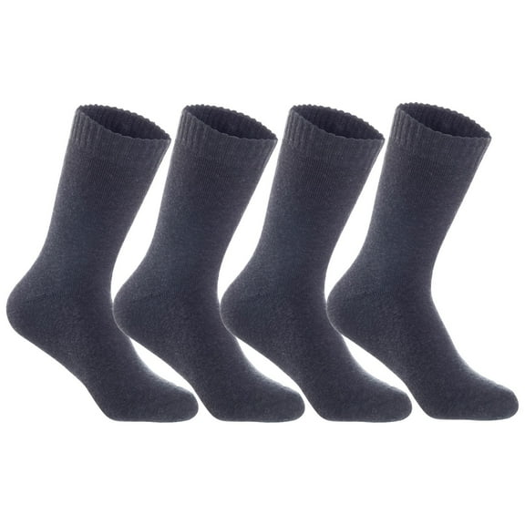 4 Pairs of The Most Gorgeous Women's Wool Crew Socks. Soft, Strong, Super Comfortable with Unique Designs LK0602 Size 6-9 (Dark Grey)