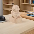 thumbnail image 4 of HEALEEP Beige Lion Design Wood Finials for Home Decorative Use Easy Installation Low Maintenance 2.5 in, 4 of 8