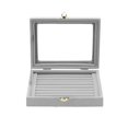 thumbnail image 1 of MesaSe Velvet Portable Jewelry Organizer Display Earring Ring Storage Tray Box Case, 1 of 7