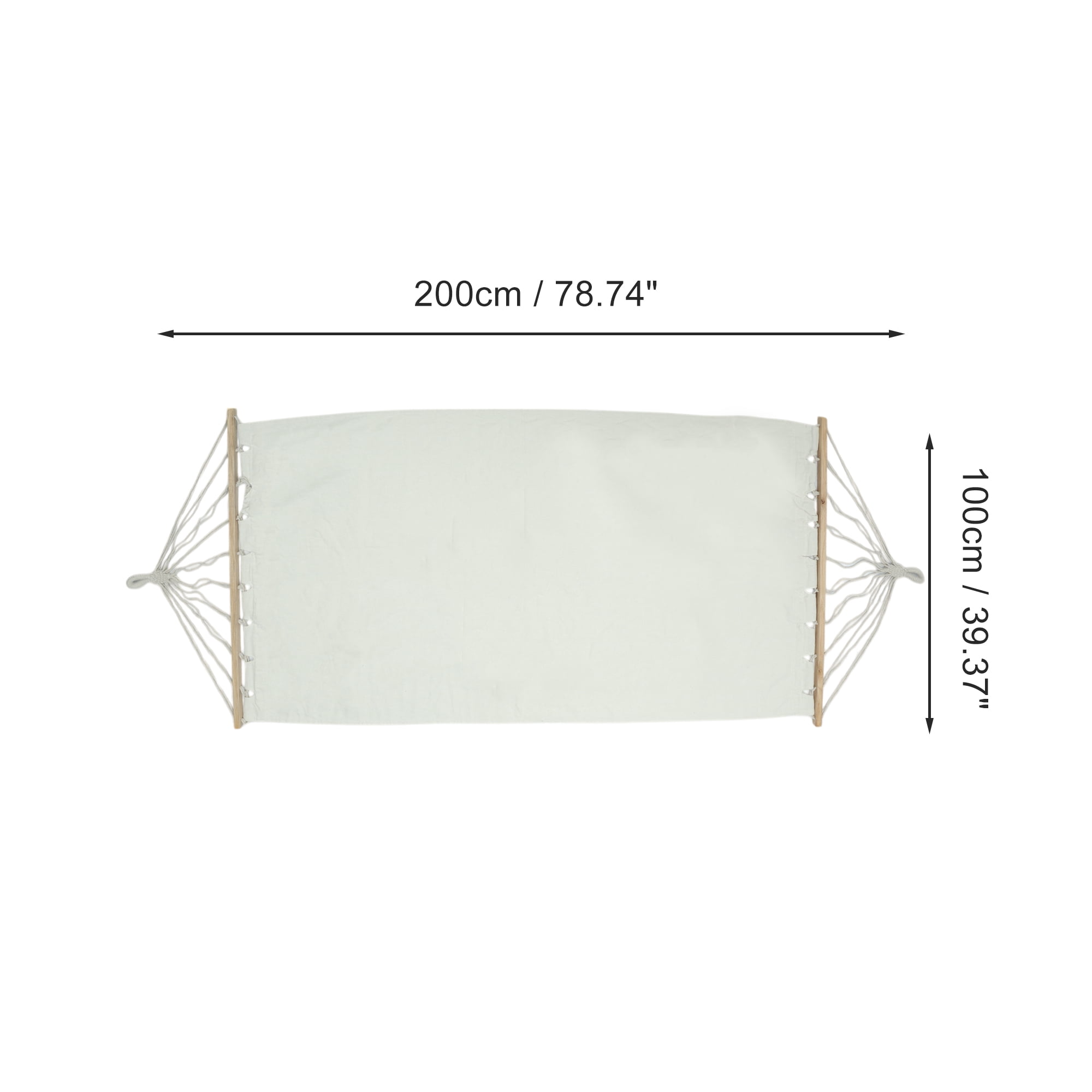 Unique Bargains 1 Pc Durable Hammock for Outdoor White