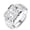 Fu Character, variant on APIPEE Mens Titanium Engagement Wedding Band CZ Comfort Fit Gift for Dad Husband With White Gift Box Packaging