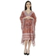 thumbnail image 5 of Moomaya Printed Kaftan For Womens Short Loose Kimono Beach Evening Loungewear Dress, 5 of 7