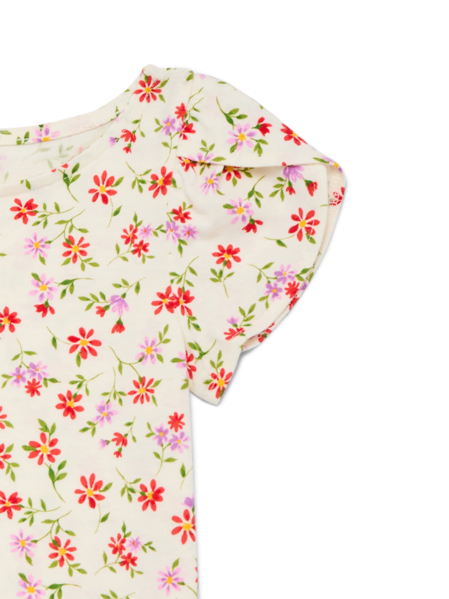 Wonder Nation Girls Tulip Sleeve Top, Sizes 4-18 & Plus