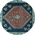 thumbnail image 1 of Ahgly Company Indoor Round Persian Light Blue Traditional Area Rugs, 3' Round, 1 of 4