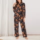 thumbnail image 2 of Balery Sunflowers Conjunto de Pijama con Estampado para Mujer, Conjunto de Dos Piezas con Manga Larga, Ropa de Dormir Suave con Bolsillos, Pijamas Cómodos-Medium, 2 of 7