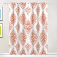 thumbnail image 2 of Orange Floral Design Decoration Blackout Curtains, 55W x 72/84L Living Room Bedroom Curtains, Heat Insulation and Sun Protection, 2-Pack, 2 of 6