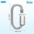 thumbnail image 2 of Uxcell M4 1.6" 304 Stainless Steel Quick Link Chain Connector, D Ring Chain Hooks 500 LBS Capacity 15 Pcs, 2 of 7