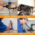 thumbnail image 5 of Plumbing Tools, Angle Stop Wrench , Plumbing Wrench. New Compression Angle Stop and Removing the Compression Ring Professional Plumbing Tool For Easy Angle Stop And Supply Nut Installation, 5 of 8