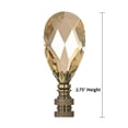 thumbnail image 2 of Stephanov Large Champagne Crystal Teardrops Lamp Finial Antique Brass 2.85"h, 2 of 7