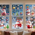 thumbnail image 3 of Lockways 9 Sheets Christmas Window Clings 72 Pcs Christmas Static Cling with Santa Reindeer Glass Christmas Decals for Home School Office, 3 of 10